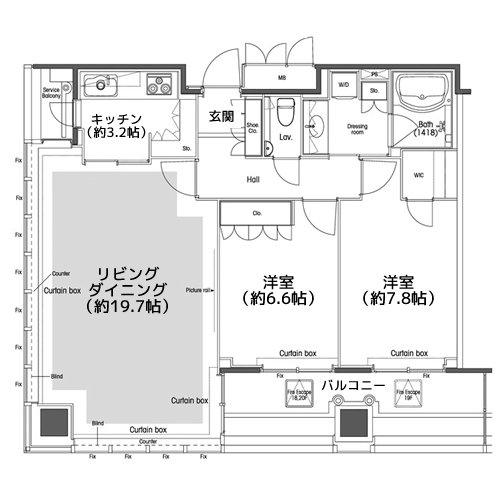 品川グラスレジデンス - 間取り図