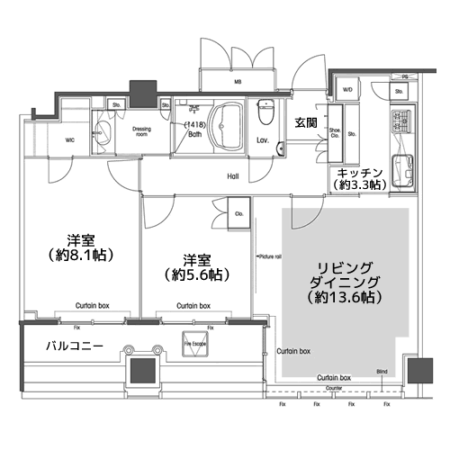 品川グラスレジデンス - 間取り図