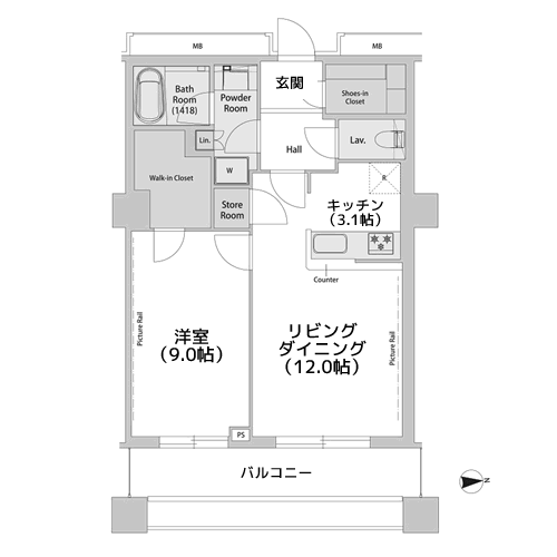品川ハートビュータワー - 間取り図
