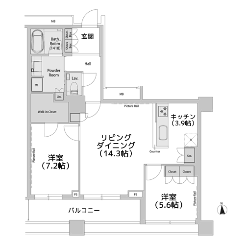 品川ハートビュータワー - 間取り図