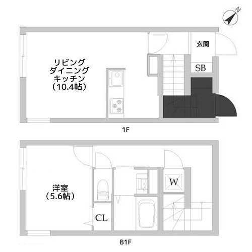 スカイレジデンス中目黒 - 間取り図