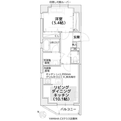 サウンドプルーフ中目黒 - 間取り図