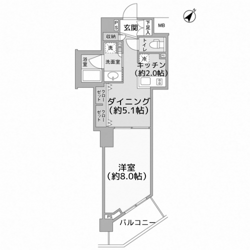 スタイリオ中延駅前 - 間取り図