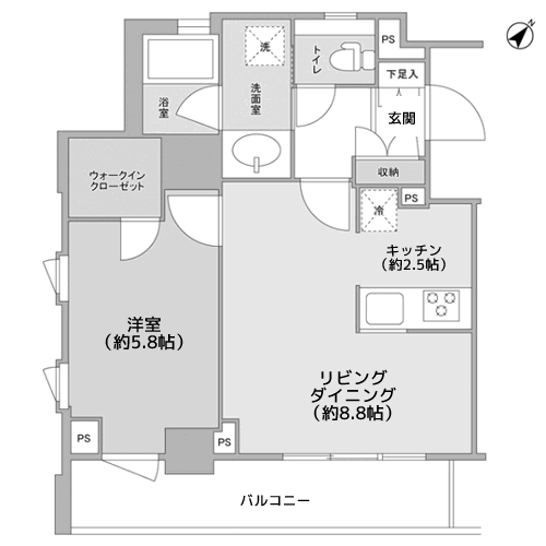 スタイリオ中延駅前 - 間取り図
