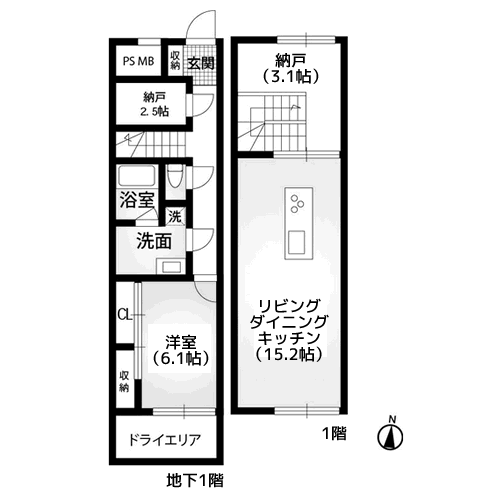 サニーサイドテラス - 間取り図
