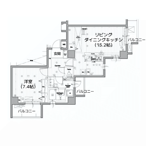 シーネクス品川荏原 - 間取り図