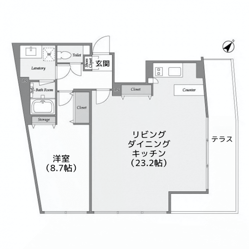 The Con-Tour Hatanodai - 間取り図