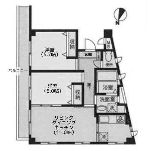 テラスファミリア稔 - 間取り図