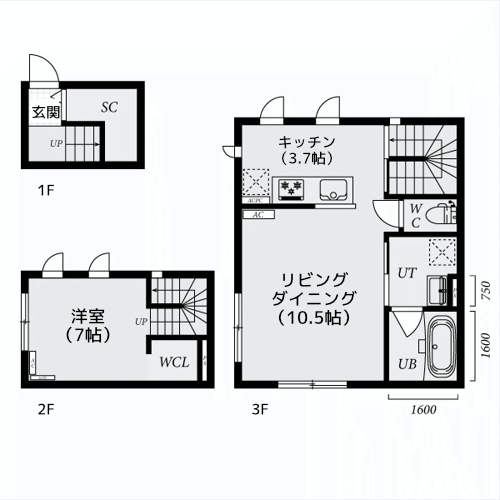 Ti Hus中延 - 間取り図