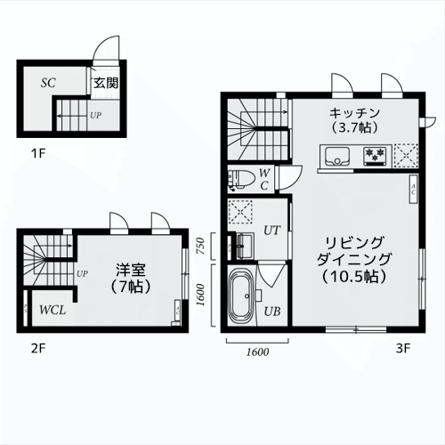 Ti Hus中延 - 間取り図