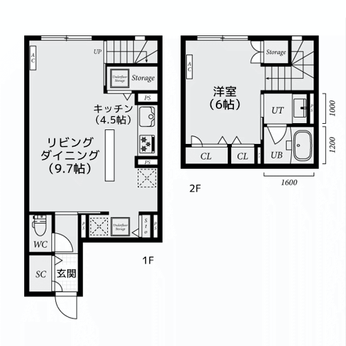 Ti Hus中延 - 間取り図