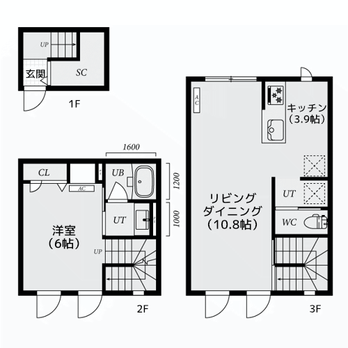 Ti Hus中延 - 間取り図