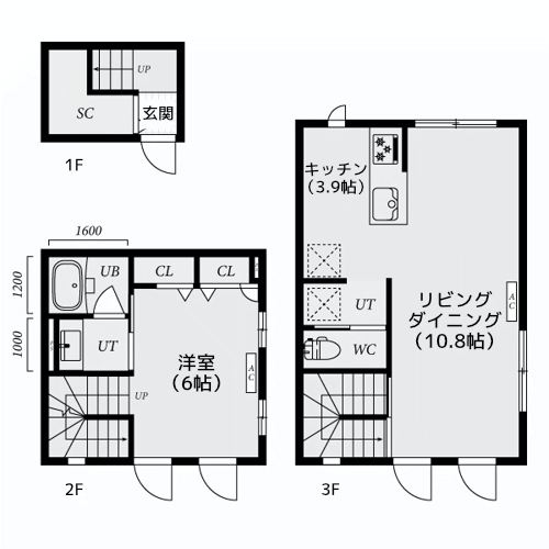 Ti Hus中延 - 間取り図