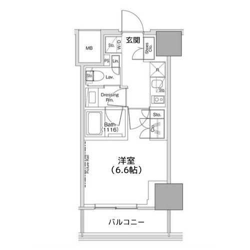 ザ・パークハビオ荏原中延駅前 - 間取り図