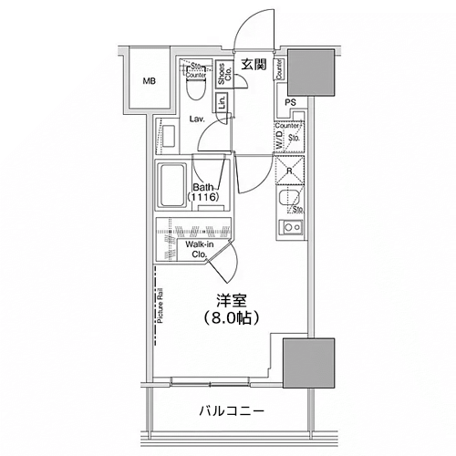 ザ・パークハビオ荏原中延駅前 - 間取り図