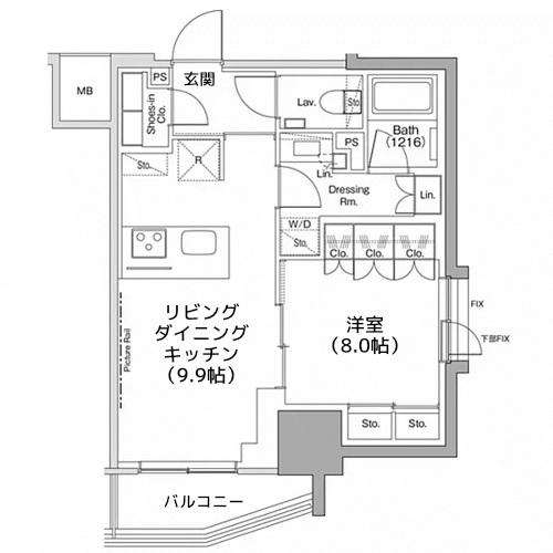ザ・パークハビオ荏原中延駅前 - 間取り図