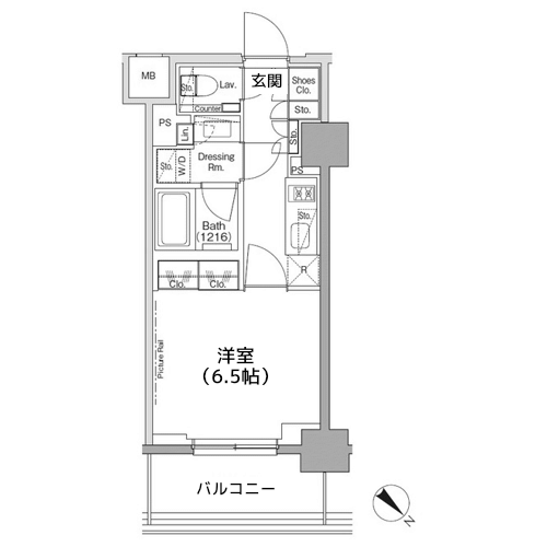 ザ・パークフロント月島フロント - 間取り図