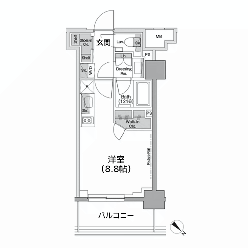 ザ・パークフロント月島フロント - 間取り図