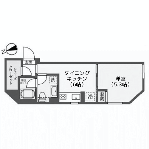 TRADIS 荏原中延 - 間取り図