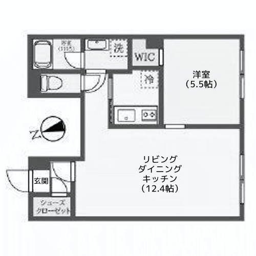 TRADIS 荏原中延 - 間取り図