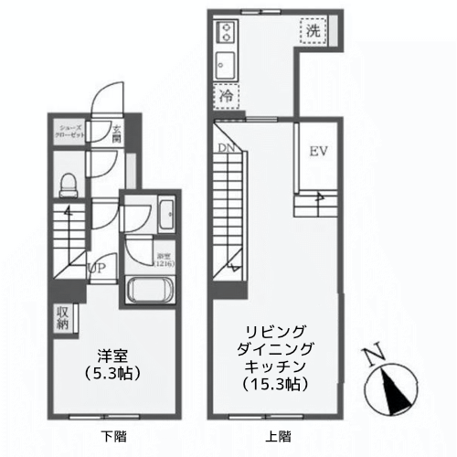 TRADIS 荏原中延 - 間取り図