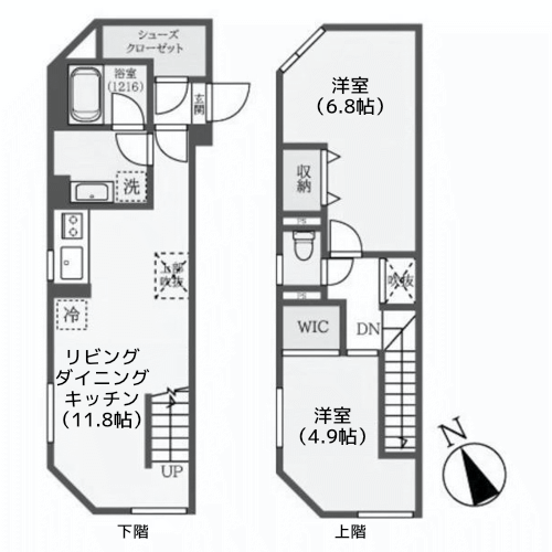 TRADIS 荏原中延 - 間取り図