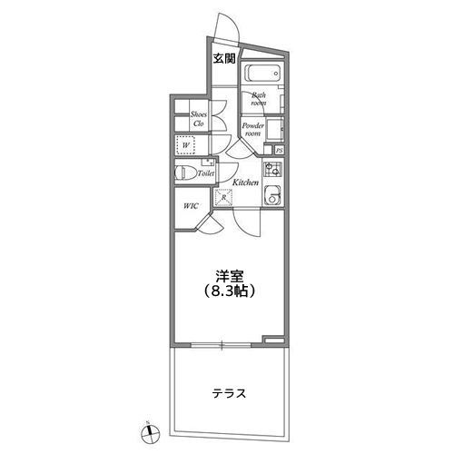 TSURUKIレジデンス恵比寿 - 間取り図