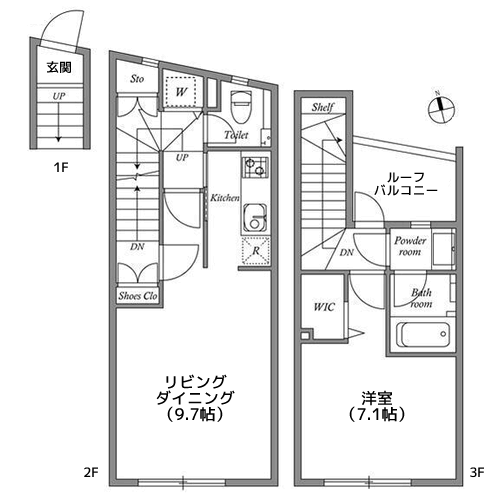 TSURUKIレジデンス恵比寿 - 間取り図