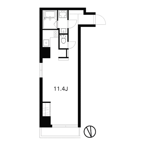 ライオンズマンション新富町第弐 - 間取り図