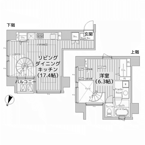 アーバンキューブ九段南 - 間取り図
