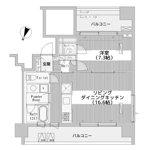 アーバンキューブ九段南 - 間取り図