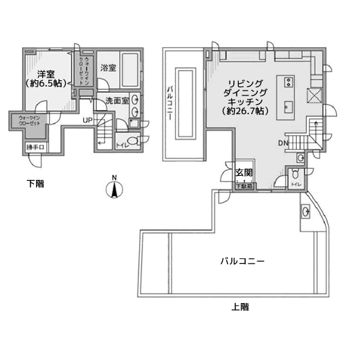 ヴィヴァーチェ高輪 - 間取り図