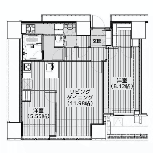 ホワイトタワー浜松町 - 間取り図