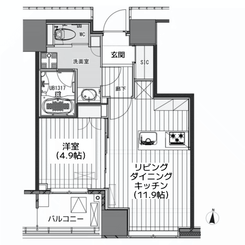 ホワイトタワー浜松町 - 間取り図