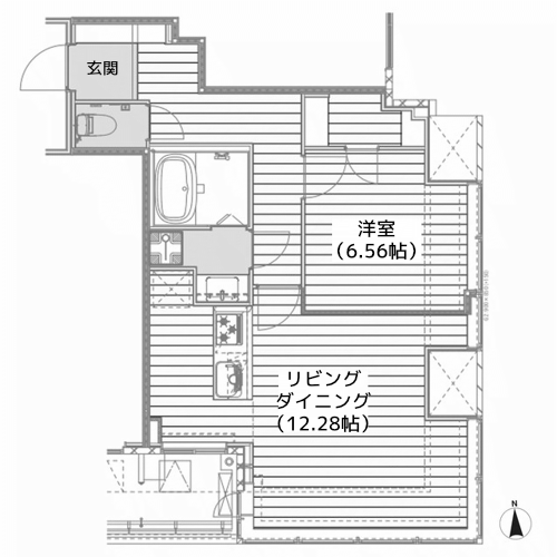 ホワイトタワー浜松町 - 間取り図