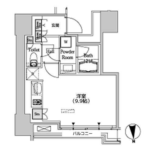 ホワイトタワー浜松町 - 間取り図