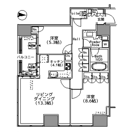 White Tower Hamamatsucho - 間取り図