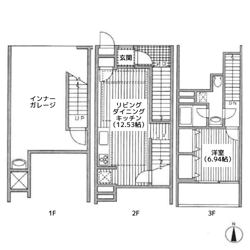 四谷アパートメント - 間取り図