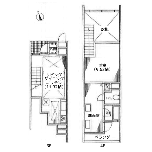 四谷アパートメント - 間取り図