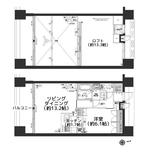 ZOOM麻布十番 - 間取り図
