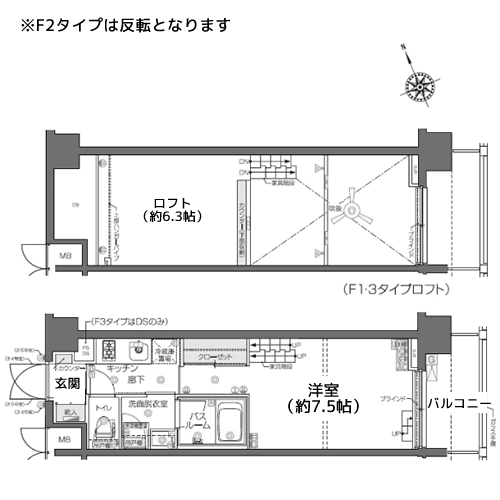 ZOOM芝浦 - 間取り図